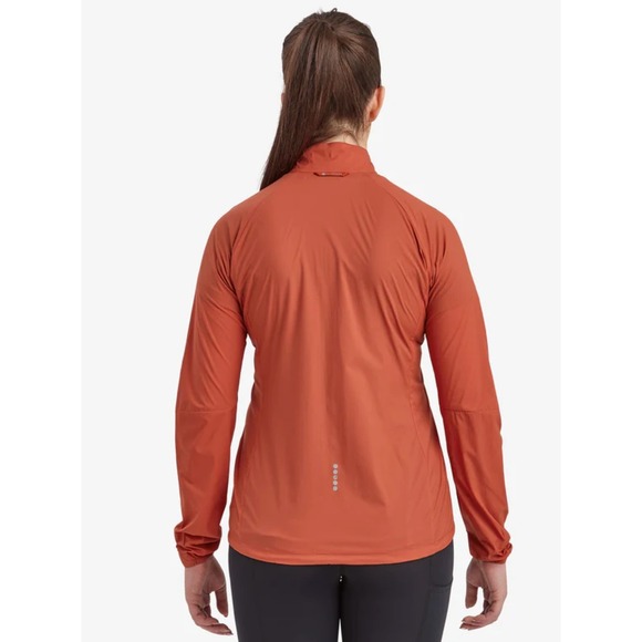 Montane‎ Featherlite Windproof Jacket Women L Red Nylon Running Saffron Red - Picture 15 of 16
